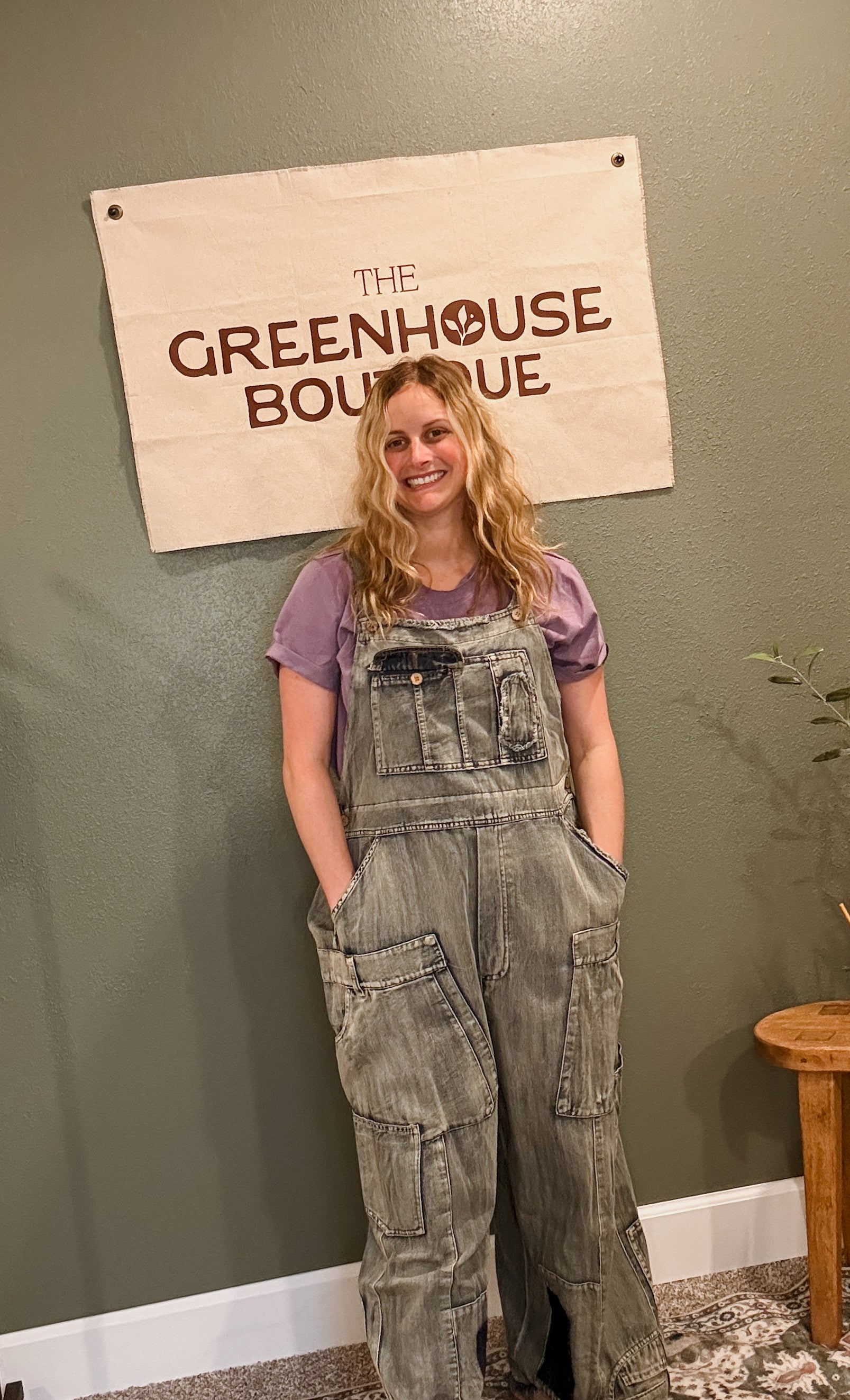 oversized patchwork overalls