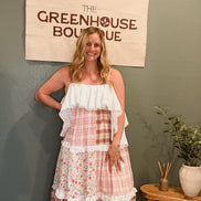 patchwork floral dress