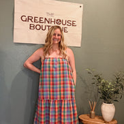multicolor plaid dress