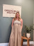 smocked maxi dress