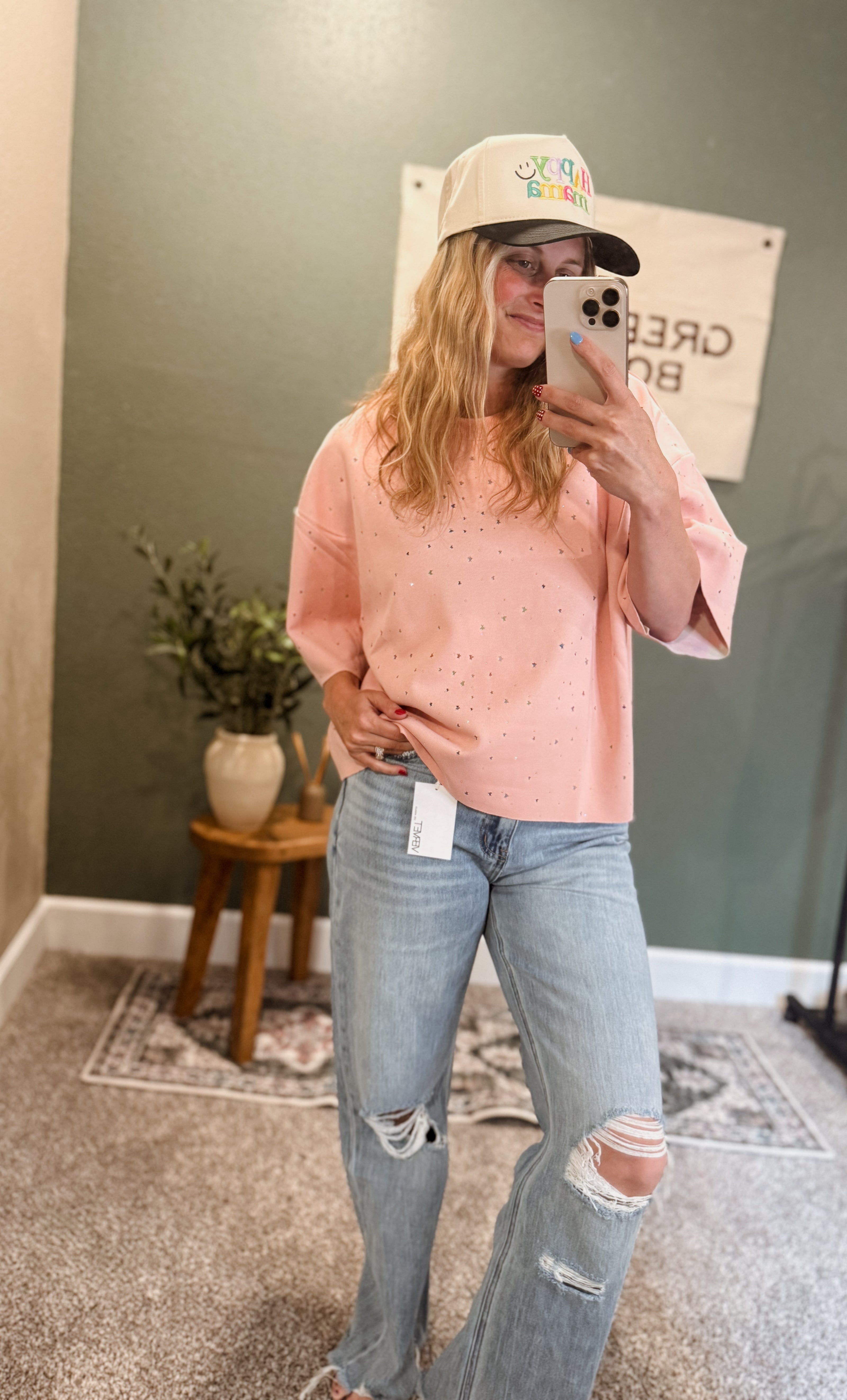 star print relaxed top
