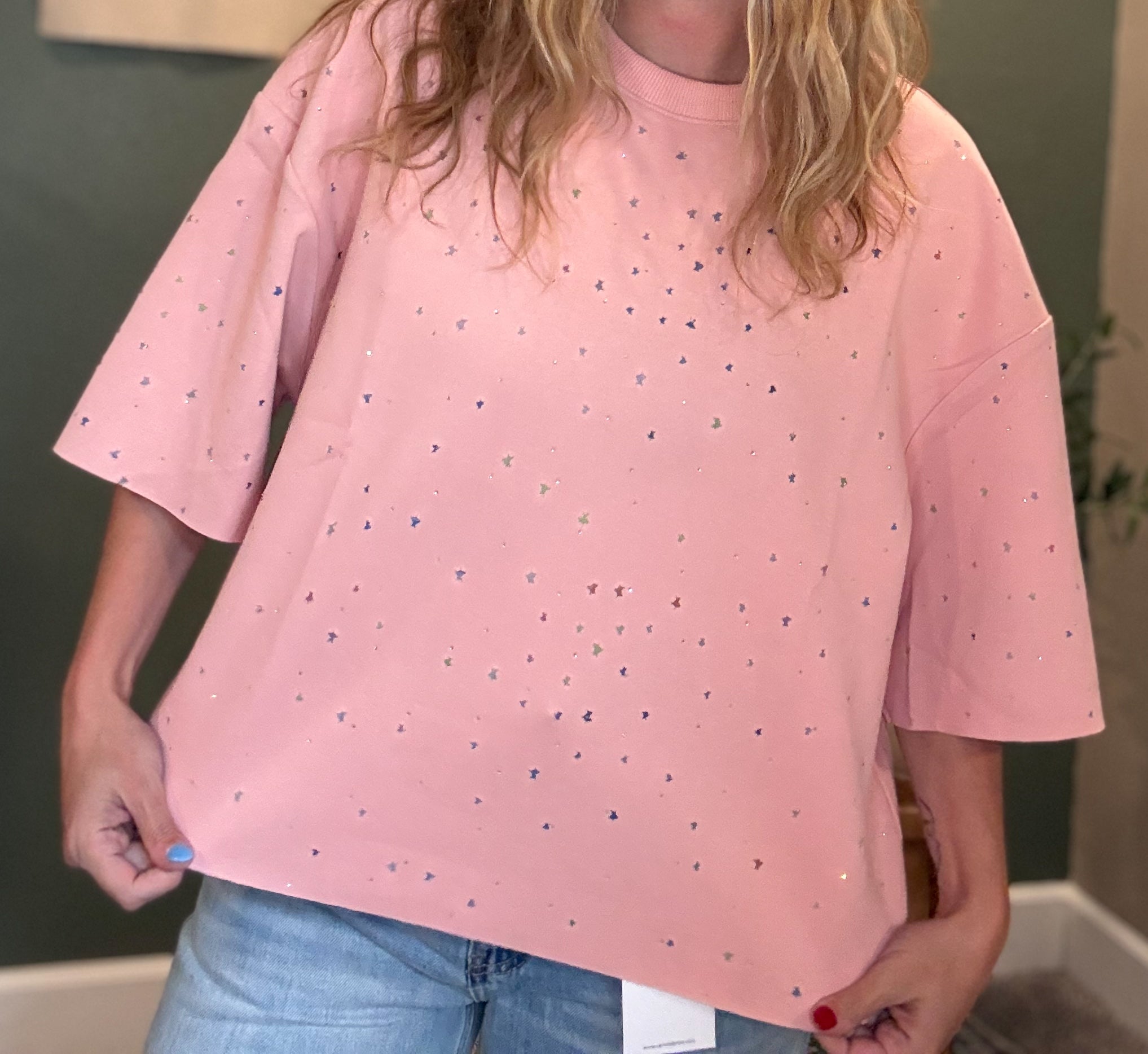 star print relaxed top