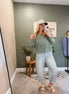 cinched waist sweatshirt