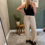 lace trim pants
