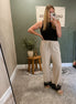 lace trim pants