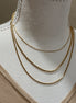 gold textured layer necklace