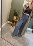 ruffle bottom denim