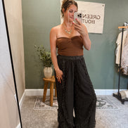 lace ruffle pants