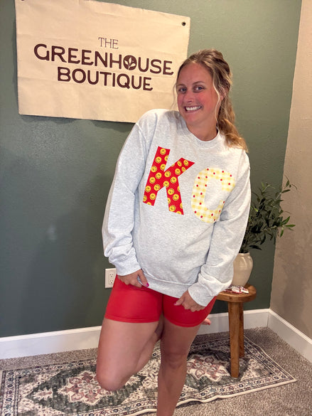 smiley kc crewneck