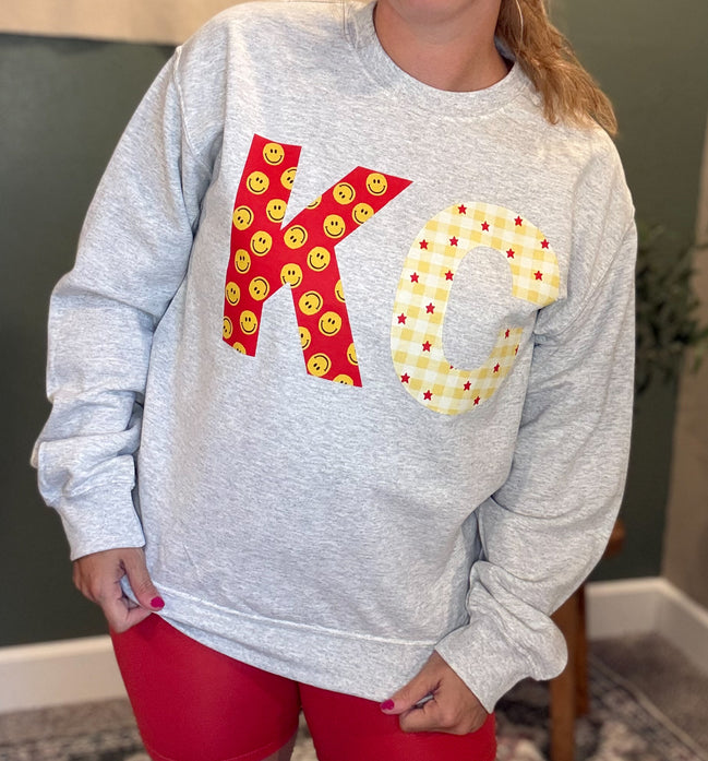 smiley kc crewneck