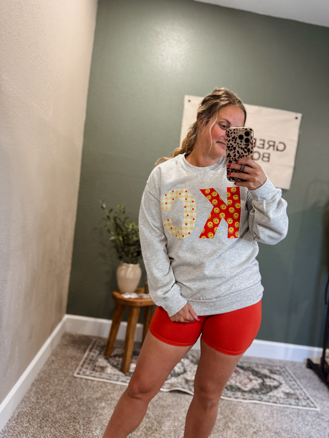 smiley kc crewneck