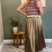 satin bubble skirt