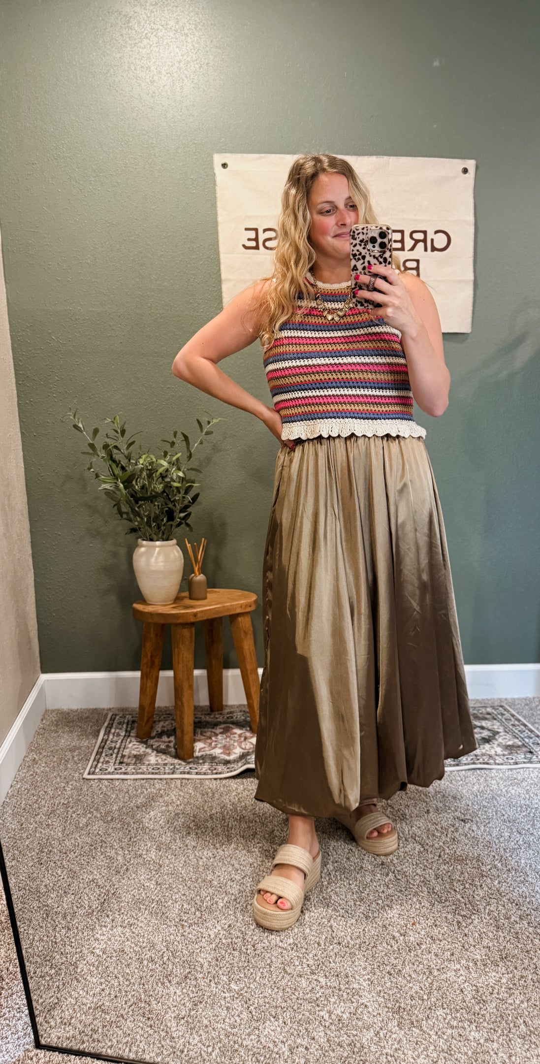 satin bubble skirt