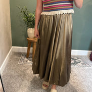 satin bubble skirt