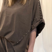 oversized studded tee