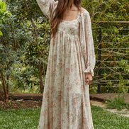 light chiffon floral dress